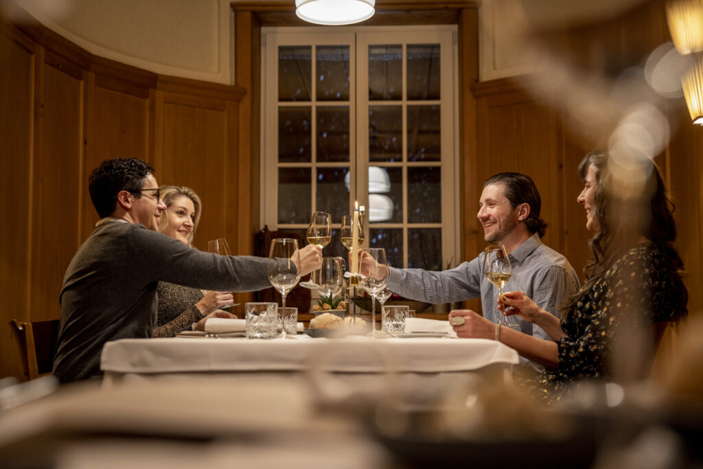 Abendessen im Hotel Grimsel Hospiz