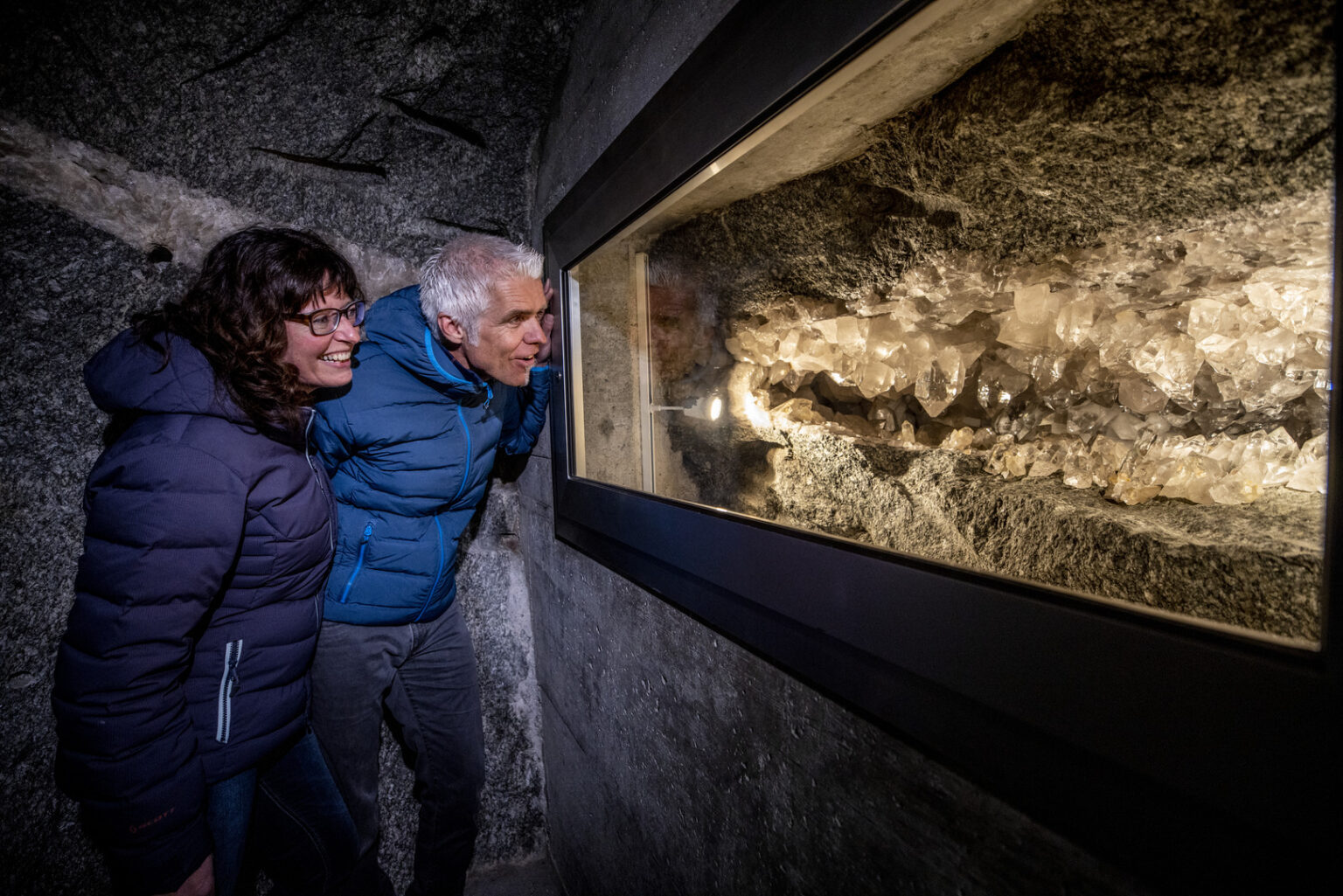 Visit to the Crystal cave Grimsel Undergrund