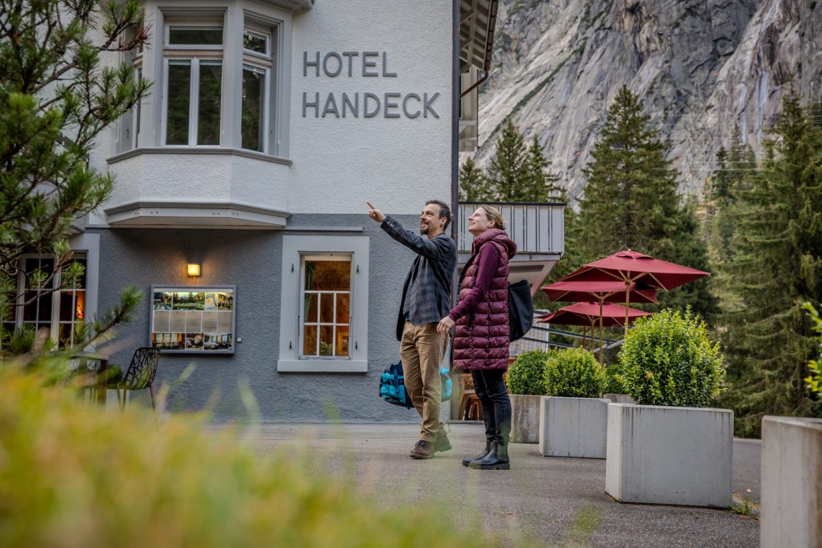 Arrivée à l'Hôtel Handeck