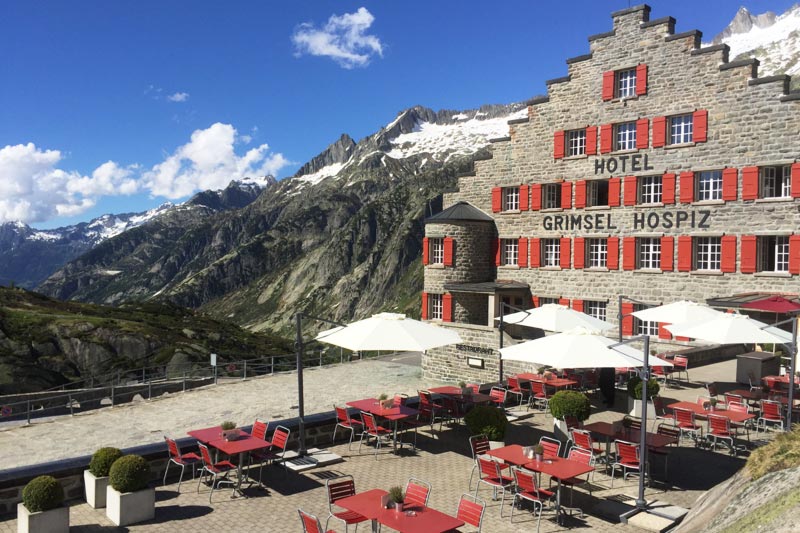 Terrasse Alpinhotel Grimsel Hospiz